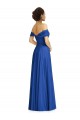 Best Off the Shoulder Draped Chiffon Maxi Bridesmaid Dress UK