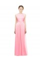 Best Sleek Halter Neck Chiffon Bridesmaid Dress  UK