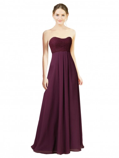 Best Dreamy Lace Over Chiffon Bridesmaid Dress UK