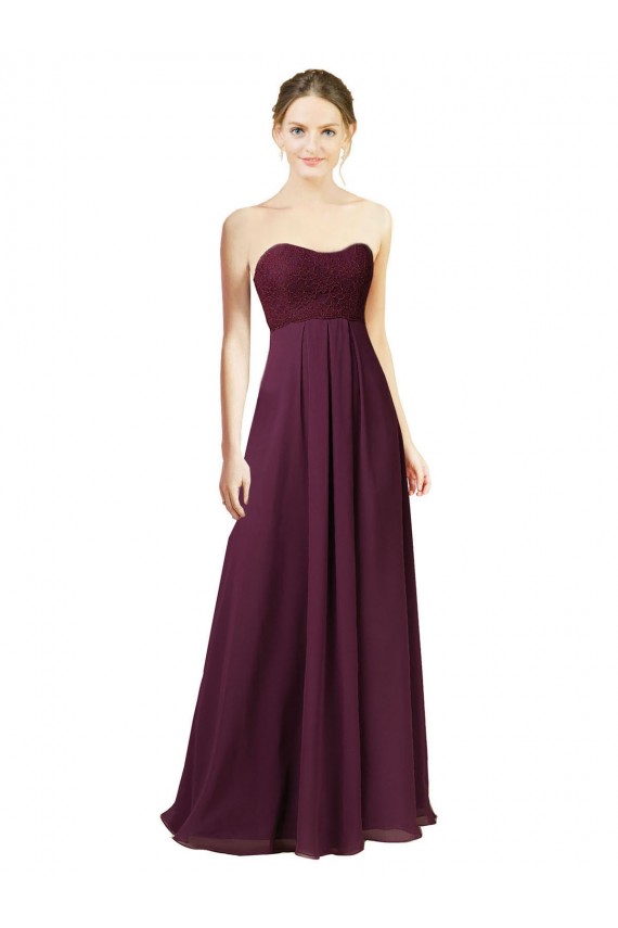 Best Dreamy Lace Over Chiffon Bridesmaid Dress UK