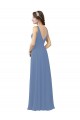 Best Draped V-Neck Luxe Chiffon Bridesmaid Dress UK