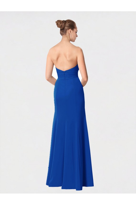 Best Full Length Sweetheart Chiffon Bridesmaid Dress with Ruched Bodice UK