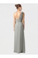 Best Sheer One Shoulder Chiffon A-Line Bridesmaid Dress with Slit UK