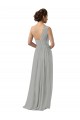 Best Ruffled One Shoulder Floor Length Long Chiffon Bridesmaid Dress UK