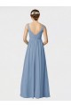 Best Long Chiffon Bridesmaid Dress with Sweetheart Neckline and Wide Straps UK