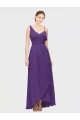 Best One Shoulder High Low Chiffon Bridesmaid Dress with Wrap Waist UK