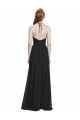 Best Halter Chiffon Bridesmaid Dress with V-Neckline and Criss Cross Waist UK