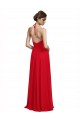 Best V-Neck Spaghetti Halter Strap Chiffon Bridesmaid Dress UK