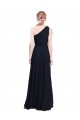 Best Long Chiffon Bridesmaid Dress with One Shoulder Neckline And Belt UK