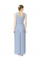 Best Long V-Neckline Chiffon Bridesmaid Dress with Twisted Waist UK