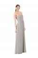 Best Twisted Strapless Sweetheart Neckline Long Chiffon Bridesmaid Dress UK