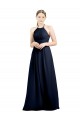 Best Halter High Neck Long Chiffon Bridesmaid Dress with Open Back UK