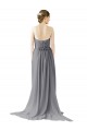 Best Long Chiffon Bridesmaid Dress with Sweetheart Neckline and Flowing Back UK