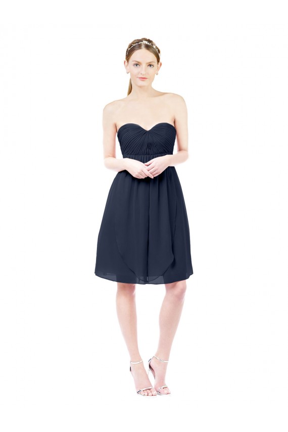 Best Sweetheart Cocktail Knee Length Chiffon Cocktail Bridesmaid Dress Open Back UK