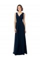 Best Chiffon Sleeveless Bridesmaid Dress with V Front and Back UK