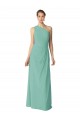 Best Long Chiffon One Shoulder Full Length Bridesmaid Dress UK