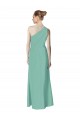Best Long Chiffon One Shoulder Full Length Bridesmaid Dress UK