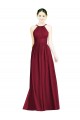Best Halter Neck Open Back Draped Chiffon Bridesmaid Dress UK