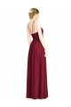 Best Halter Neck Open Back Draped Chiffon Bridesmaid Dress UK