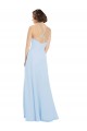 Best Floor Length Chiffon Bridesmaids Dress with Front Keyhole Neckline UK