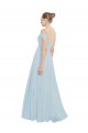Best Chiffon Bridesmaids Dress with Off the Shoulder Draped Neckline UK
