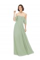 Best Boho Chic Chiffon Bridesmaids Dress with Off the Shoulder Neckline UK