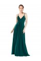 Best Sexy Chiffon Bridesmaid Dress with Deep V-Neckline UK