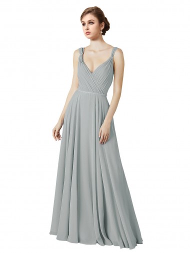 Best Figure Flattering Chiffon Bridesmaid Dress with Beaded Detail UK