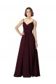 Best V-Neck Chiffon Bridesmaid Dress with Twist Front Bodice UK