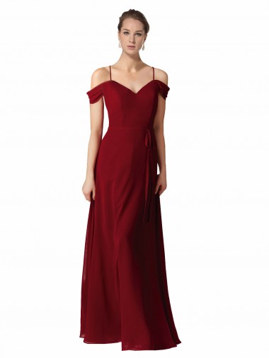 Best Chiffon with Beaded Embroidery Bridesmaid Dress UK