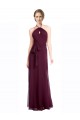 Best Full Length Chiffon Bridesmaid Dress with Halter Top UK