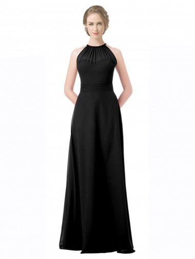 Best Full Length Chiffon Sweetheart Bridesmaid Dress with An Illlusion Overlay UK