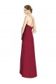 Best Draped V-Neck High Low Chiffon Bridesmaid Dress UK