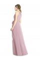 Best Shirred Halter Neck Long Chiffon Bridesmaid Dress UK