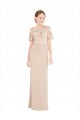 Best Off the Shoulder Sleeves Sheath Chiffon Bridesmaid Dress / Prom Dress UK