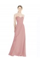 Best Daped A-Line Chiffon Bridesmaid Dress with Pleated Sweetheart Bodice UK