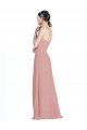 Best Daped A-Line Chiffon Bridesmaid Dress with Pleated Sweetheart Bodice UK