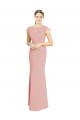 Best Chiffon Cap Sleeves Long Bridesmaid Dress with Keyhole UK