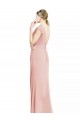 Best Chiffon Cap Sleeves Long Bridesmaid Dress with Keyhole UK
