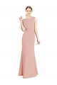 Best Full Length Long Chiffon Bridesmaid Dress with Pleated Lace Waist UK