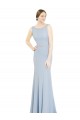 Best Full Length Chiffon Bridesmaid Dress with Sparkly Neckline and Belt UK