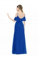 Best High Low Boho Bridesmaid Dress with Cold Shoulder Sleeves UK