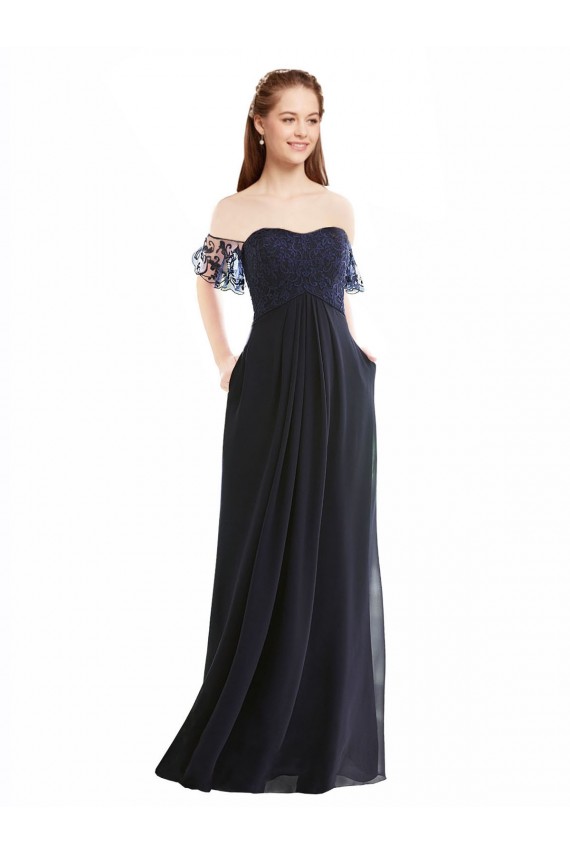 Best Boho Bridesmaid Dress with Beaded Embroidered Bodice and Flutter Cap Sleeves UK