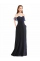 Best Boho Bridesmaid Dress with Beaded Embroidered Bodice and Flutter Cap Sleeves UK