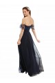 Best Boho Bridesmaid Dress with Beaded Embroidered Bodice and Flutter Cap Sleeves UK