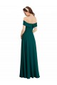 Best Classic Off the Shoulder Chiffon Bridesmaid Dress with Cap Sleeves UK