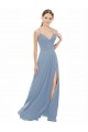 Best Sexy Chiffon Bridesmaid Dress with V-Neck Lace Bodice UK