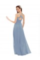 Best Sexy Chiffon Bridesmaid Dress with V-Neck Lace Bodice UK