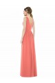 Best V-Neck V-Back Sleeveless Chiffon Bridesmaid Dress UK