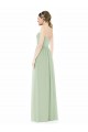 Best Strapless Draped Bodice Maxi Bridesmaid Dress with Front Slits UK